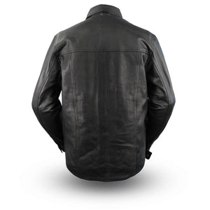 FIRSTMFG- Leather Long Sleeve Shirt- MILESTONE