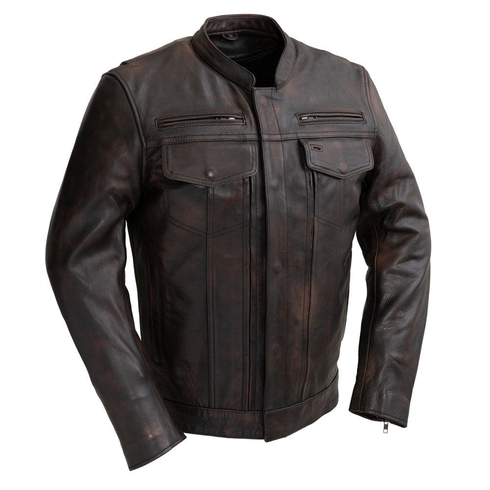 FIRSTMFG-1.2-1.3 MM Leather Jacket- RAIDER COPPER