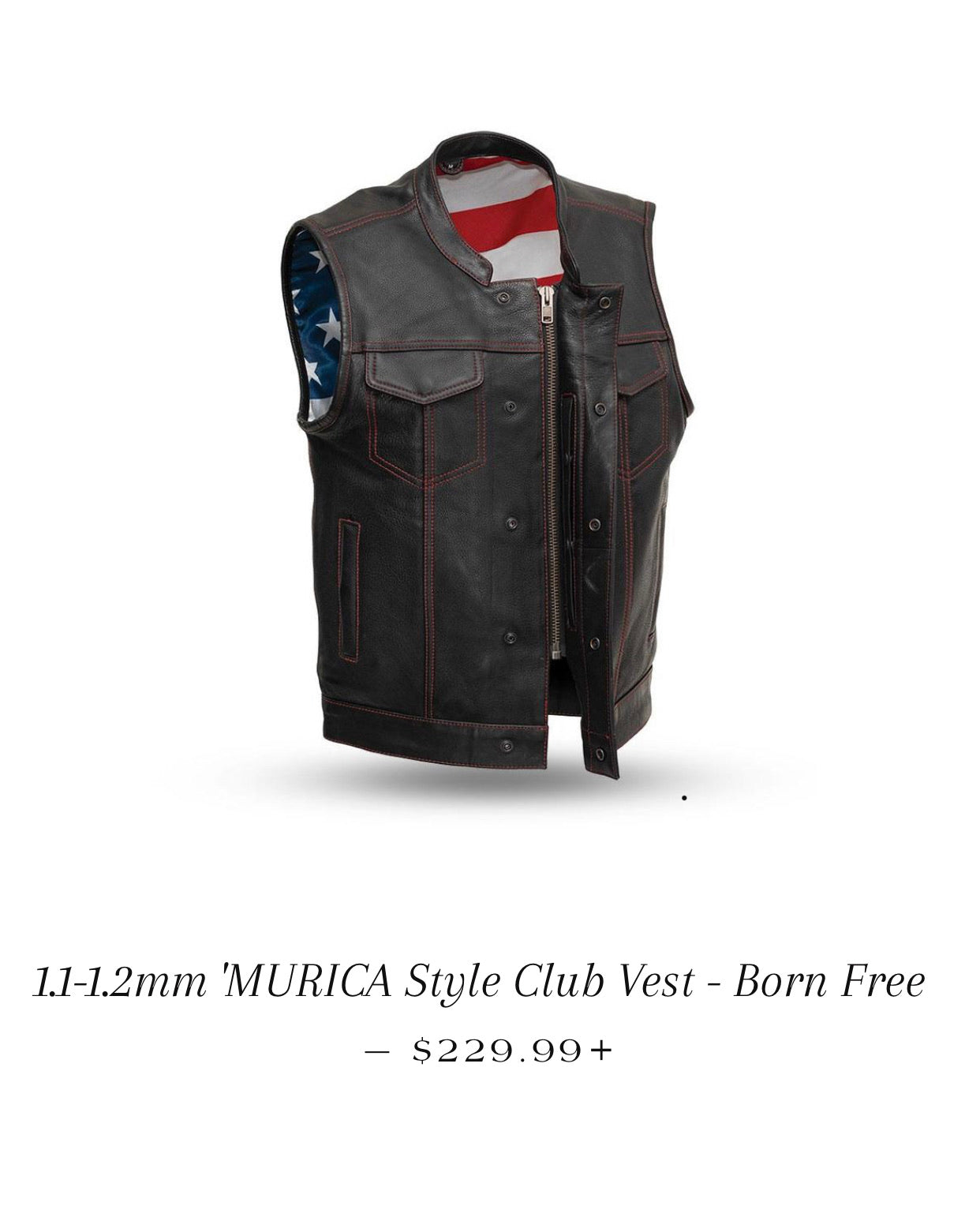1.1-1.2mm 'MURICA Style Club Vest - Born Free